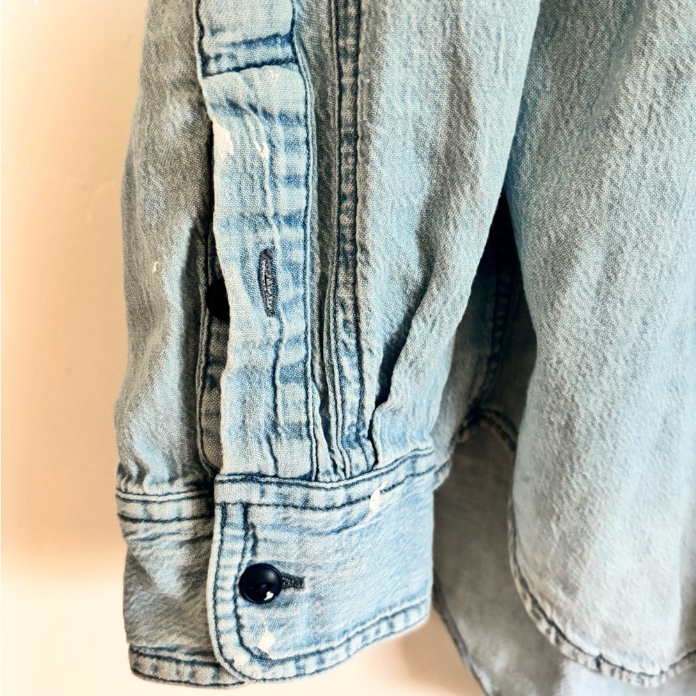 Madewell Sky Blue Denim Top | A9 - Picture 4 of 7
